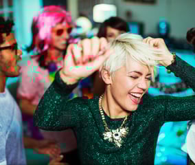 Young adult dancing at party
